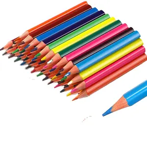 Pensil Warna Kayu Profesional Menggambar untuk Seniman, Set Pensil Warna Pelangi Segitiga Kualitas Tinggi Pabrikan