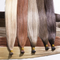 Extensions de cheveux naturels bruns italiens à pointes en kératine, 100 % cheveux russes Remy, extensions de cheveux humains Balayage à pointes en I