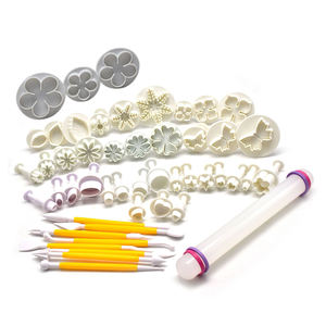 49 piezas <span class=keywords><strong>de</strong></span> plástico <span class=keywords><strong>de</strong></span> grado alimenticio número Fondant émbolo cortador hornear pastel <span class=keywords><strong>molde</strong></span> pastel decoración Kit conjunto herramientas/ - Product Image 1
