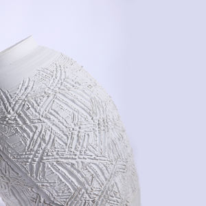 Jarrón de cerámica Beige redondo rústico moderno Retro Wabi Sabi Garden <span class=keywords><strong>Deko</strong></span> para decoración del <span class=keywords><strong>hogar</strong></span> Mesa decoración al aire libre - Product Image 5