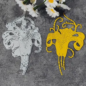 AAGU karalama defteri günlüğü dekorasyon Stencil kabartma şablon Diy tebrik kartı albümü sabah zafer çiçek Metal kesme ölür