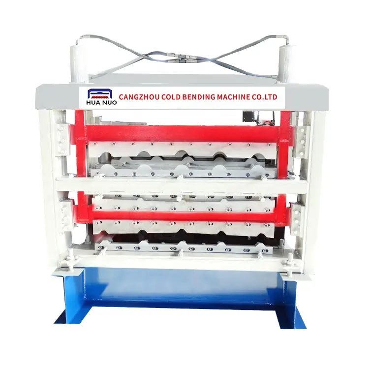 Tegola alta nervatura che fa tre strati trapezoidale smaltato rullo che forma la macchina del pannello di metallo