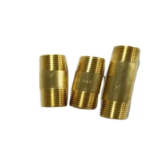 1/2" Forged Brass Male Threaded Pipe Nipple For Water