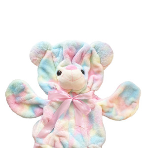 Venta al por mayor de pieles de oso de peluche coloridas, vacías, con cinta, personalizables, sin relleno, de arcoíris - Product Image 5