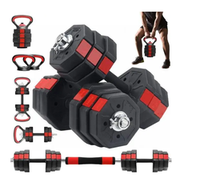 Haltères réglables en plastique et ciment 20 kg 40 kg 30 kg 10 kg 15 kg