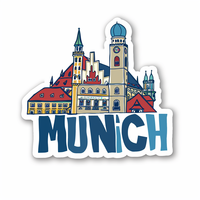 Aimant de réfrigérateur en résine de Munich 3d personnalisé de qualité supérieure OEM et aimant de réfrigérateur Souvenir touristique