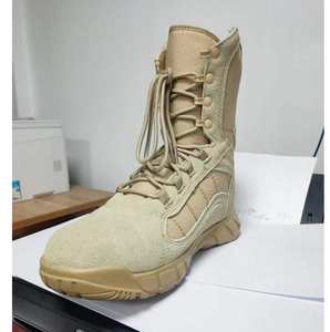 รองเท้าบูททะเลทรายน้ำหนักเบาสีดำ TSB0109 ขนาด 9.5 นิ้ว พื้นรองเท้า PU หนังวัวกลับ รองเท้าคอมแบท - Product Image 6