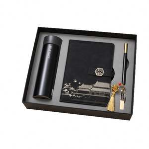 Modern Simple Chinese-Style Locknlock Thermos Cup A5 <b>Notebook</b> USB Flash Drive <b>Set</b> Business Office Meeting Gift Silk Screen - Product Image 5