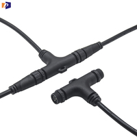 Connecteurs Électriques Étanche IP67 en PVC Type T Prix Usine, Prises Mâles et Femelles 2-4 Voies pour Éclairage LED, Courant Nominal 6A
