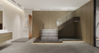 Escalier en pierre frittée d'intérieur YD STONE, design de boîtier, antidérapant, marches d'escalier en marbre blanc moderne