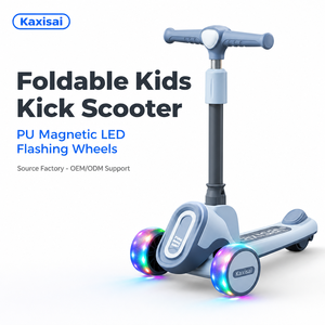 Patinete Infantil de Marca Privada OEM ODM, Patinete Plegable de 3 Ruedas para Niños, Color Personalizado, Ruedas LED para Exportación al Por Mayor - Product Image 1