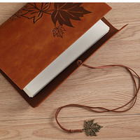 Carnet de notes de journal vintage en relief personnalisé en cuir PU souple feuilles mobiles A5 A6 A7 bloc-notes