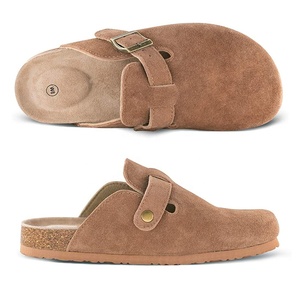 Zuecos de ante de vaca unisex de buena calidad al por mayor, zapatos sin cordones para hombre y mujer, Zapatillas para interior y exterior - Product Image 1