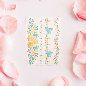 Nouveauté très demandée : Tatouages temporaires imperméables pour femmes, motifs chaîne, <span class=keywords><strong>bijoux</strong></span>, art corporel, doré, argenté, pailleté - Product Image 2