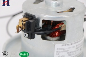 Moteur de souffleur d'aspirateur de remplacement avec boîtier argenté, entrée d'air, unité moteur noire, support de montage et câblage - Product Image 4