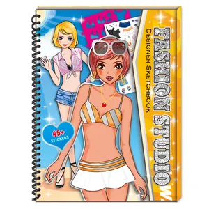 FUNWOOD GQC Magnetisches Hardcover-Skizzen-Malbuch mit UV-Glitzer-Cover, Modedesign A4 A3-Format OEM-Buchdruck