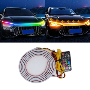 1 Pair 24V Flowing DRL LED Daytime Running Light Sequential Flexible LED Strip Turn Signal Lamp