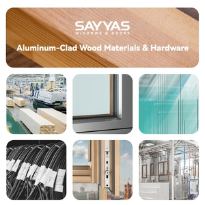 Fenêtre en bois recouvert d'aluminium insonorisée SAYYAS F120, isolation <span class=keywords><strong>acoustique</strong></span> RW35, <span class=keywords><strong>triple</strong></span> <span class=keywords><strong>vitrage</strong></span> pour la réduction du bruit, appartement en ville - Product Image 4