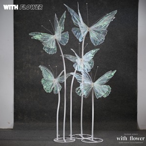 Khổng lồ lụa Màn hình gạc, óng ánh lụa bắt chước bướm trang trí đồ trang trí, quy mô lớn đám cưới cực-đứng hoa - Product Image 2