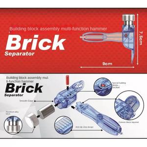Separador de Ladrillos de Plástico ABS Transparente Rojo y Azul, Herramienta Multifuncional, Segura, Fácil de Usar, Desmontaje, Educativo - Product Image 4