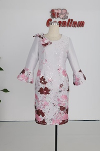 En stock, robe de cérémonie de bureau formelle grande taille, robe de mère de la mariée colorée - Product Image 5