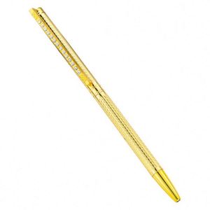 1.0Mm <b>Gold</b>-Plated Clip Diamond Custom Logo Creative Twist-Action Metal Ballpoint Promotional Event Gift <b>Pen</b> - Product Image 1