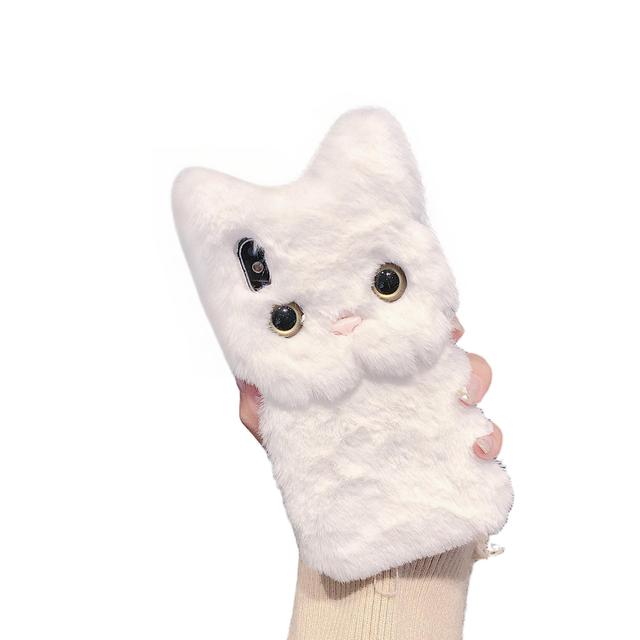 3D Cartoon Silicone Cat Phone Case for IPhone 17 16 15 Cute Cat Ears Cover with Funny Back Cover Mobile Phone Bags