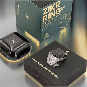 IQIBLA anillo inteligente Tasbeeh contador IP68 carga inalámbrica Android IOS aplicación controlada pantalla táctil Control remoto alarma musulmanes - Product Image 3