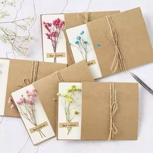<span class=keywords><strong>Carte</strong></span> de vœux artisanale en papier kraft rétro personnalisée offset <span class=keywords><strong>gratuite</strong></span> pour Noël, <span class=keywords><strong>anniversaire</strong></span>, Saint-Valentin - Design fleurs séchées - Product Image 6