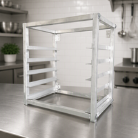 Support de rangement ouvert en acier inoxydable sur mesure pour casseroles et plateaux, idéal pour les cuisines d'usines alimentaires - Vente en gros directe fabricant