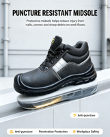 Nouvelles chaussures de sécurité à embout d'acier de la marque DUNGU 2026 à prix avantageux pour le travail industriel, bottes de sécurité pour hommes, chantier de construction