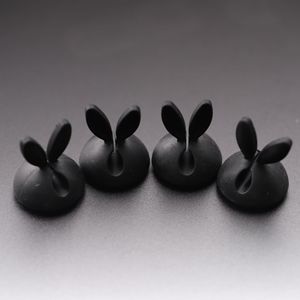 4 pièces – Organisateur de câbles mignon en forme d'oreilles de lapin – Support de rangement pour fils de bureau - Product Image 1