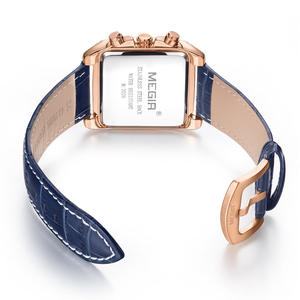 Nuevo reloj para hombre, cronógrafo multifuncional, reloj de pulsera cuadrado de cuero genuino, elegante reloj retro para hombre - Product Image 6