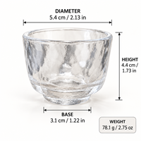 Verre à saké japonais martelé de 50 ml, mini verre à shot transparent pour Soju, Baijiu, Tequila, liqueurs, bar, restaurant
