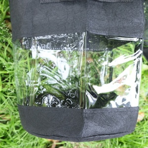 Bokor Black & Green Potato Grow Bags 10 Gallon with Flap Grow Bags Duarabl Fabric Garden Planter <b>Pots</b> <b>Vegetable</b> Growing Bags - Product Image 5