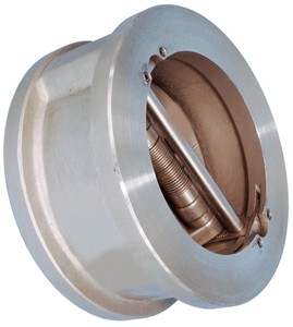 แผ่นดิสก์เคลือบ PTFE แบบ C-Way Dual Plate Manual Check ASTM โครงสร้างขนาดพอร์ต 1 นิ้ว สำหรับใช้งานน้ำอุณหภูมิสูง - Product Image 1
