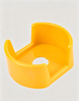 IDEC 22mm Tombol Saklar Berhenti Darurat Penutup Pelindung Cincin Pelindung ABS Setengah Lingkaran Kuning Alas Pemasangan RF2-F03 Paket 10