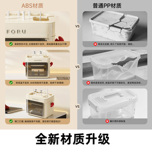 Soporte para cepillos de dientes Uforu con tapa y compartimento de almacenamiento para cepillos de dientes y pasta de dientes para el baño - Product Image 5