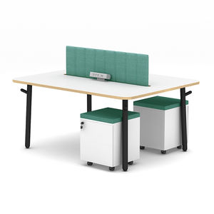 Mobilier <span class=keywords><strong>de</strong></span> <span class=keywords><strong>bureau</strong></span> moderne pour personnel, cloison acoustique en forme <span class=keywords><strong>de</strong></span> L, <span class=keywords><strong>bureau</strong></span> <span class=keywords><strong>de</strong></span> poste <span class=keywords><strong>de</strong></span> travail 4 places <span class=keywords><strong>avec</strong></span> <span class=keywords><strong>rangement</strong></span> - Product Image 3