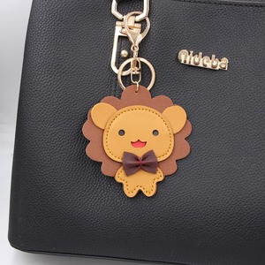 Personalized Bear Lion Leather Light <b>Keychain</b> High Quality Sun Man Male Car Pendant Wholesale - Product Image 2