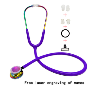 Высококачественный медицинский легкий ручной двухголовочный двухсторонний цифровой диафрагменный стетоскоп с частотным преобразованием и подвесным креплением - Product Image 2