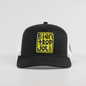 Chapeaux de camionneur en coton velours côtelé à logo personnalisé bord incurvé patch en caoutchouc noir conçu pour le cyclisme voyage hiver éponge mode - Product Image 3