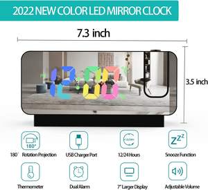 Digital <strong>Clock</strong> with Projector Laser Featuring Light Office Large LED Alarm <strong>Clock</strong> Projection on Ceiling Wall - Product Image 3
