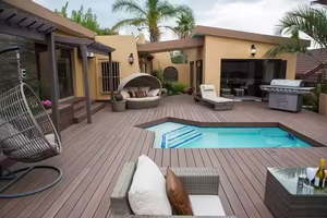 Bên ngoài sàn <span class=keywords><strong>decking</strong></span> ngoài trời 3D co-đùn Gỗ nhựa composite <span class=keywords><strong>decking</strong></span> - Product Image 4