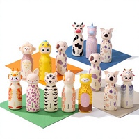 Gobelet isotherme en acier inoxydable de 15 oz avec motif d'animaux de dessin animé, tasse thermos isolée sous vide pour enfants, bouteille d'eau, gobelet isotherme