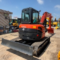 Excavatrice d'occasion Kubota U55 de haute qualité, d'origine japonaise, à bas prix, micro-mini, d'occasion, avec certification CE, à vendre