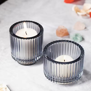 Luxury Nordic Modern clear <b>Black</b> Tealight Candle Holders, <b>Lanterns</b> and Candle Jars Custom Other Candle Holders - Product Image 1