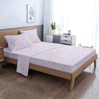 Drap de lit King size imprimé coloré drap plat king drap polyester microfibre en gros