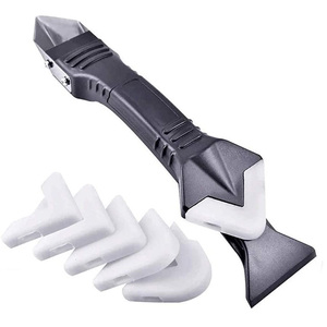 3 em 1 Silicone Caulking Tools Glass Glue Angle Scraper steelhead inoxidável Caulk Remover e Selant Raspador