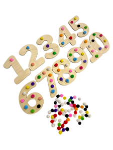 Planche à lacer en bois Montessori pour l'apprentissage des nombres et du calcul, jouet éducatif sensoriel pour développer la motricité fine des tout-petits - Product Image 2